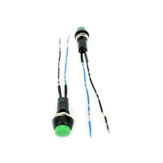 Intrerupator buton On/Off cu retinere, verde