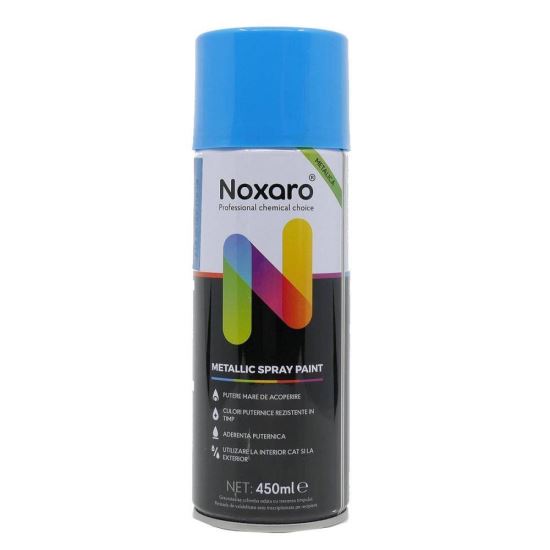 Spray vopsea metalizat 450ml Blue Azur 61F Noxaro