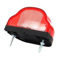 Lampa numar cu pozitie, carcasa rosie, 101x58, W71 407 Was