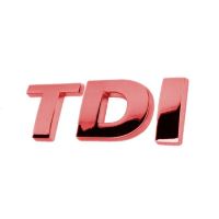 Ornament emblema metalica adeziva, TDI Rosu