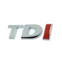 Ornament emblema metalica adeziva, TDI (TD crom, I rosu)