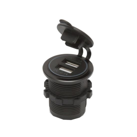 Priza cu 2 USB incastrabila, LED rosu, 54926RD