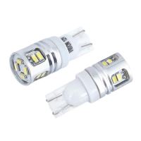 Set 2 becuri T10, 12 LED-uri SMD 3014 12V W5W, rama aluminiu 58287 Vision