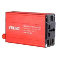 Invertor din 24V in 220V, 300/600W, cu 2 USB, 02471 Amio
