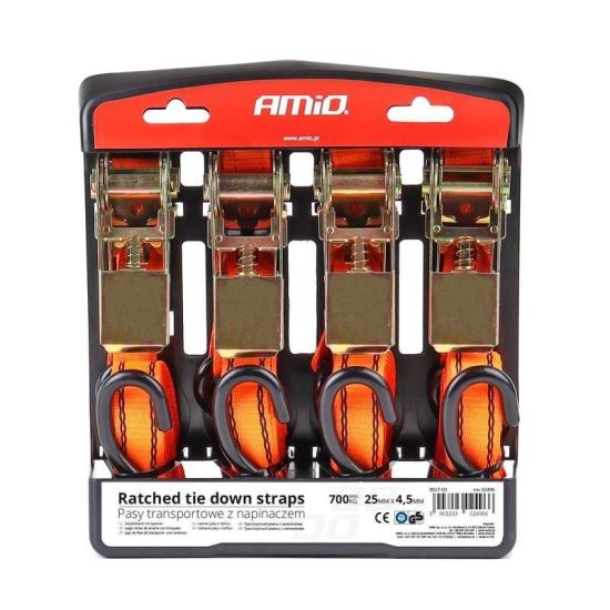 Set 4 bucati chinga fixare marfa 4.5m, 700kg, 02496 Amio