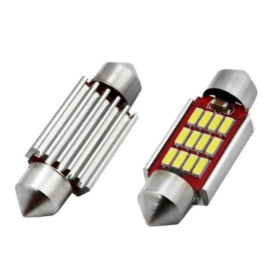 Set 2 becuri sofit 12/24V C5W 39mm LED SMD 4014, CanBus, 01290 Amio