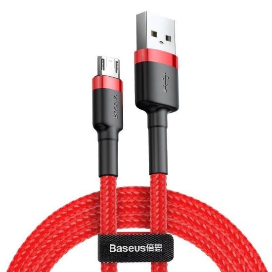 Cablu incarcator USB, cablu 2m, micro USB, Red Cafule, 28035 Baseus