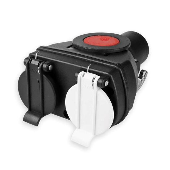 Adaptor priza remorca in Y, 15->7pini, din fisa 15pini in 2 prize x7pini prize, 24V, ADAP15p Amio