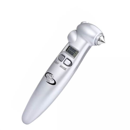 Manometru presiune roti, MultiTool 4 in 1, cu lanterna, ciocan, cutter, 3832 Automax