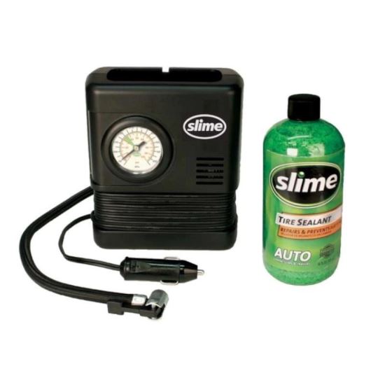Compresor aer 12V Smart Spair, Crk305 Slime, Pachet antipana SLIME pentru autoturisme cu compresor si cu solutie antipana 473ml