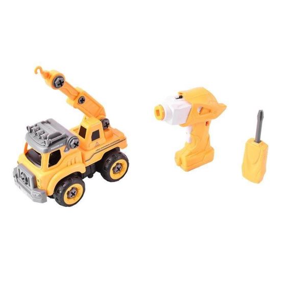 Autospeciala macara cu telecomanda jucarie de constructie care se monteaza DIYcr02
