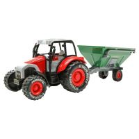 Jucarie tractor rosu pentru ferma cu distribuitor de ingrasaminte Farm Truck cr14r