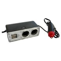 Stecher 2 prize 12/24V cu fir si USB, 42932 CarCo