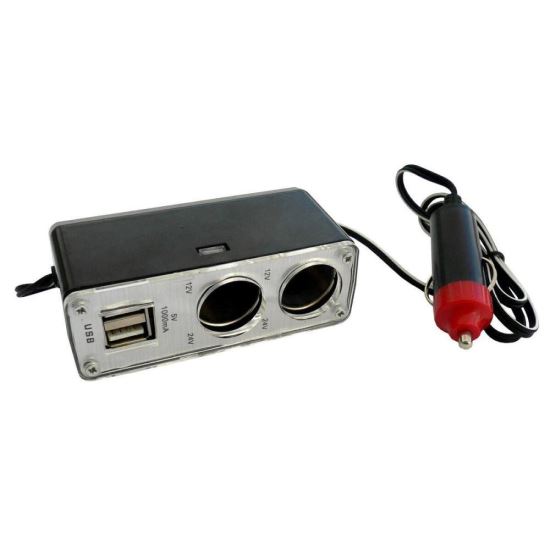 Stecher 2 prize 12/24V cu fir si USB, 42932 CarCo