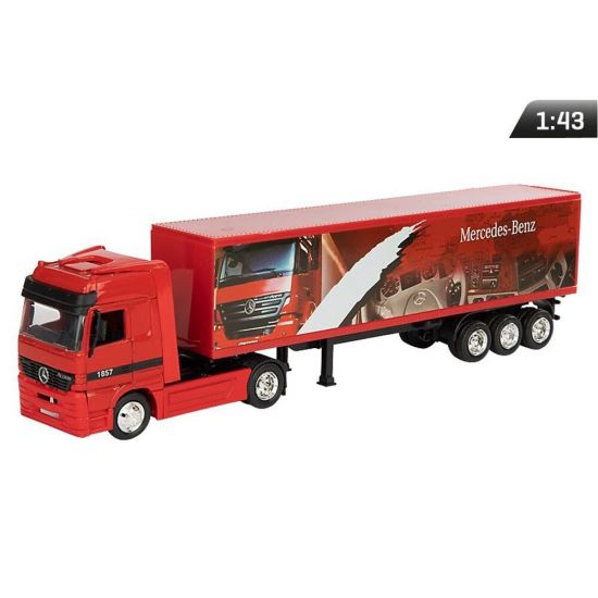Masinuta 1:43 Camion Mercedes cu Semiremorca, Rosu C05765C