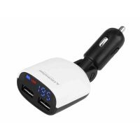 Incarcator auto cu 2 USB cu voltmetru cu avertizare 8-30V 3.4A 58712 Carmotion