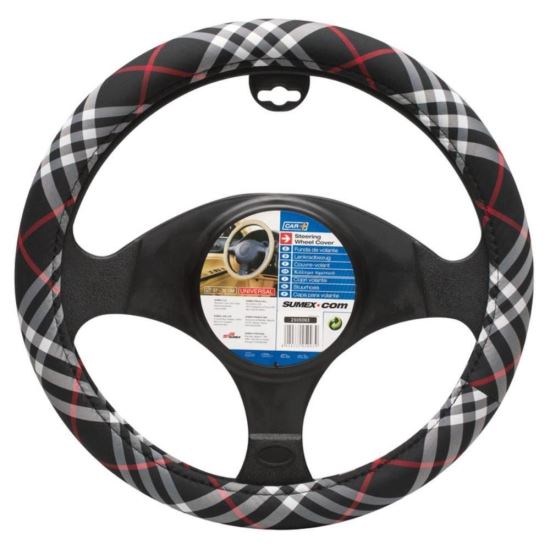 Husa volan 37-39cm material textil, British Style II 2505BS2 Car+