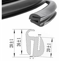 Cheder geam, usa, 4mm/2mm, NUT PN93, rola 10m, universal si U445 bd76-10