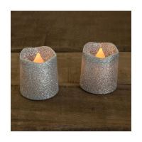 Lumanare LED argintie 2 bucati blister, 55941S Family Decor