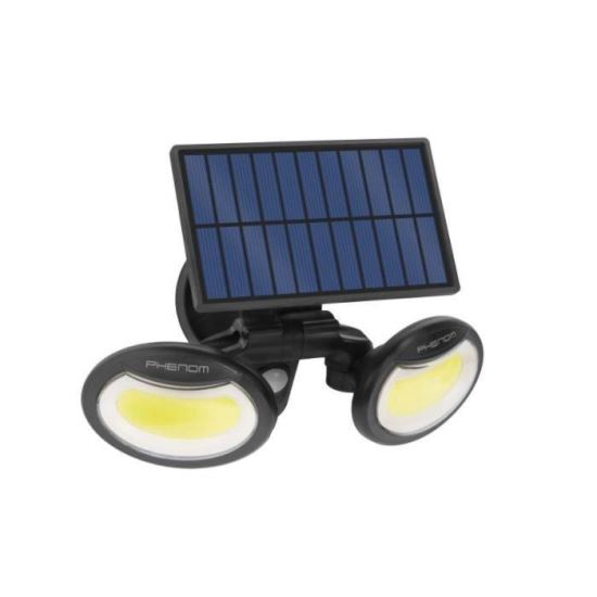 Reflector cu panou solar, 2 proiectoare, senzor miscare, 8W, 500lm, 2000mA, 55283 Phenom