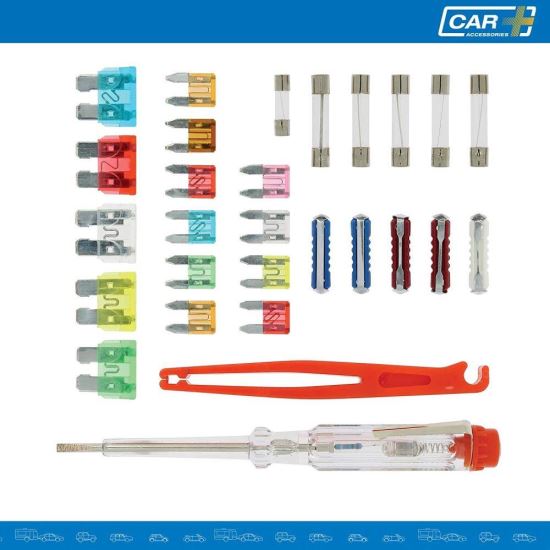 Set 28 sigurante plate mari si mici, creion tensiune FUS0028 Car+