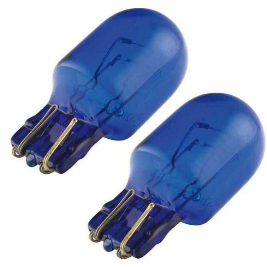 Set 2 becuri T20, soclu sticla 12V, W21/5W , pozitie frana, albastru, ultra alb, LIT0524, Blue UltraWhite, RaceSport