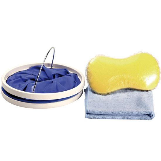 Kit pentru spalare, burete, laveta si galeata pliabila Mr.Kleen Klin404 CAR+ 