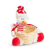 Cos de servit pentru sarbatori Om de zapada 18x17cm, 58266
