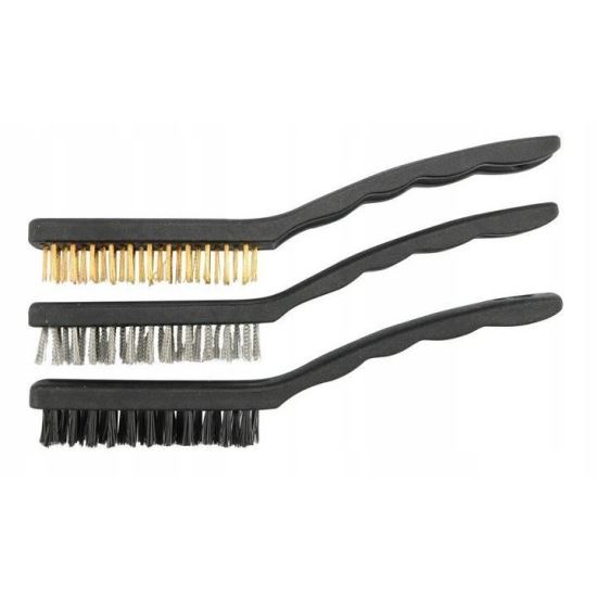 Perie sarma 17cm, set 3 bucati, cupru, otel, nylon, Amio 06963