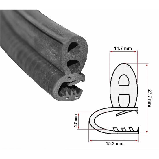 Cheder universal cu interior 6.7mm, lat 2.8cm, rola 4m, lamele otel, cheder tip Case IH, New Holland CG99