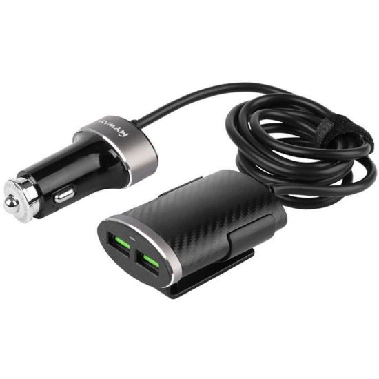 Incarcator auto USB 2+2, fata - spate, 12/24V Myway 63009 Carmotion