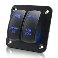 Panou 2 intrerupatoare, 12-24V, Led albastru, Light bar, Revese \Art SPA02-1