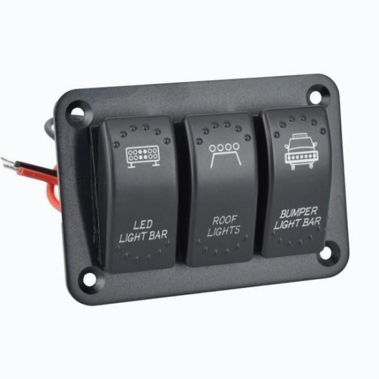 Panou 3 intrerupatoare,12-24V, Led, Light bar, Roof, Bumper \Art SPA03