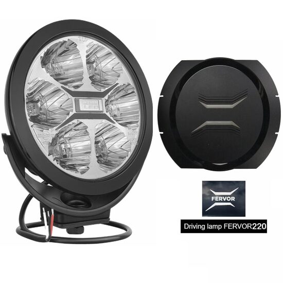 Proiector faza lunga fi220, cu LED, cu pozitie si aparatoare, Black Edition, FERVOR 220 LUM1.50806 Wesem, 2400lm, 27w, 12-24v, camioane, tir, offroad, 4x4