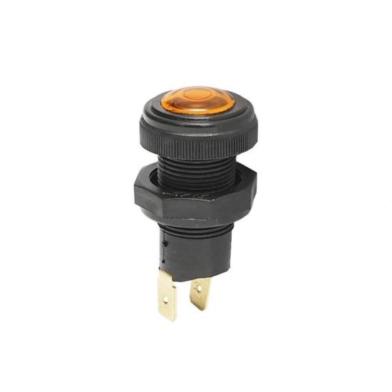 Lampa martor bord fi16mm, 48mm, fara bec liliput BA7s ,  galben BK77274