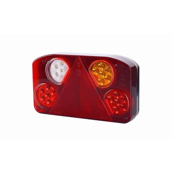 Lampa stop 232x138, 6 functii, cu ceata si mers inapoi, 24 LED-uri, dreapta, HOR68 LZD 844 Horpol