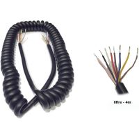 Cablu electric spiralat 8 fire, 4m, spira fi4cm, PS8/7x0.75+1.0/4m