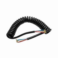 Cablu electric spiralat 24V, cu 5 fire 2x4+3x1.5 4m, ABS fara mufe, pentru camioane,PS5/2x4+3x1.5/4m