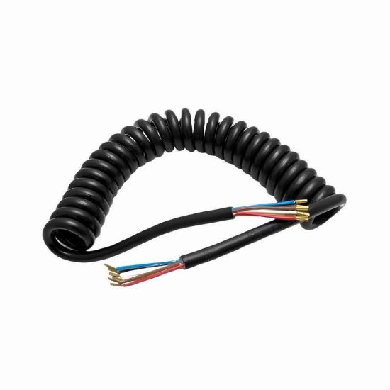 Cablu electric spiralat 24V, cu 5 fire 2x4+3x1.5 4m, ABS fara mufe, pentru camioane,PS5/2x4+3x1.5/4m