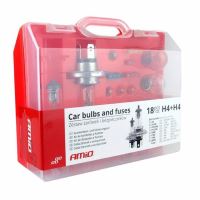Caseta 15 becuri de rezerva cu H4 12V P43, 19 componente 01497 Amio