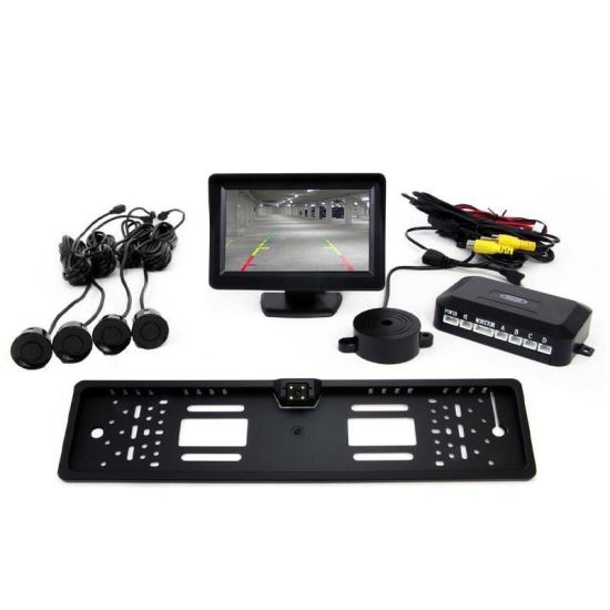 Camera marsarier cu senzori si monitor, kit asistenta parcare 01552 Amio