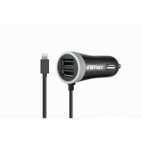 Incarcator auto fir Apple cu 2 USB, 12-24V, 2.1A, 02057 Amio