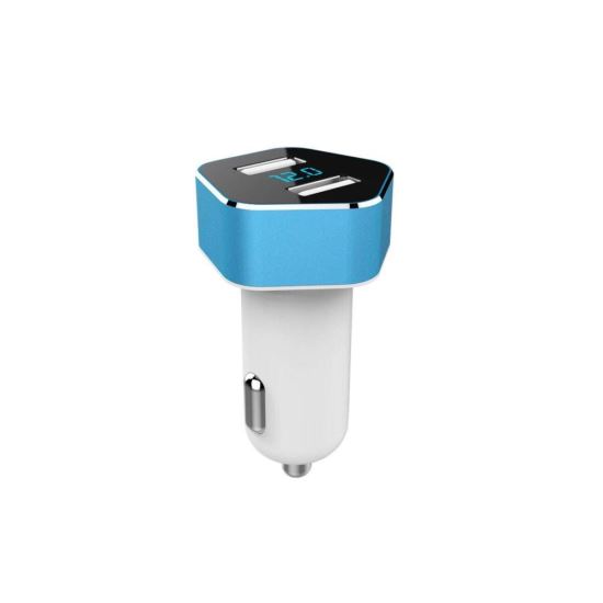 Incarcator auto cu 2 USB si voltmetru 10-30V 2.4A  AMIO 02358