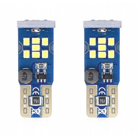 Set 2 becuri T10 cu LED, 12V, W5W, 1W, Ultra Bright Canbus 02445 Amio