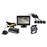 Camera marsarier cu senzori si monitor, kit asistenta parcare AMIO 02670