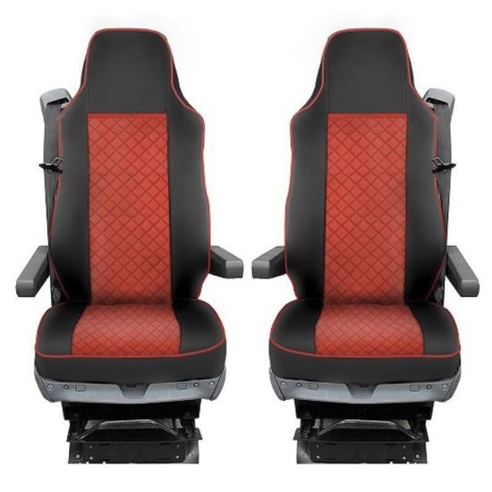 Set huse scaun Man TGA 460-480 (08-15) Rosu LKW-011-red Capali