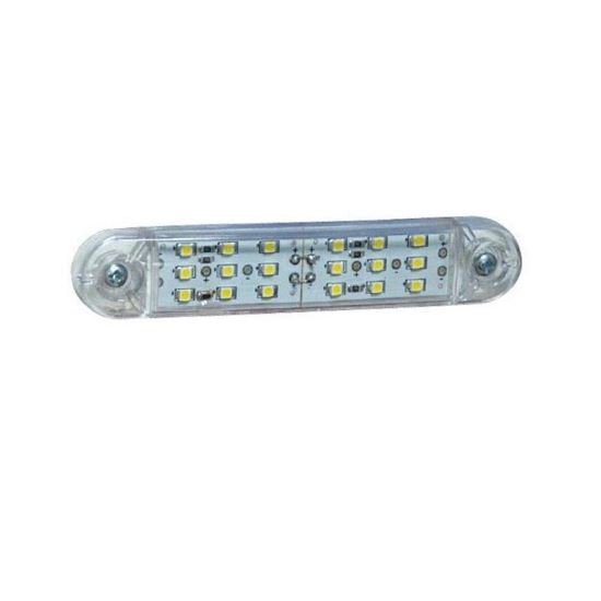 Lampa gabarit 130x24, 18 LED, alba, 12-24V, Yuce YP-138-B