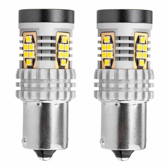 Set 2 becuri semnalizare, 24 LED-uri, 12/24V, P21W BA15s Canbus 02797 Amio