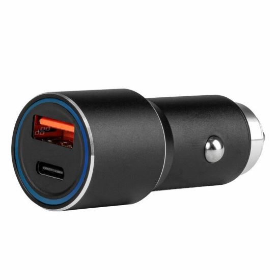 Incarcator auto cu USB si mufa C, fara fir, din aluminiu, 12-24V QuickCharge 3.0 PCH-08, 02934 Amio