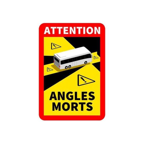 Autocolant camion Unghi Mort ANGLES MORTS, Bus 25x17cm Carmotion 86706